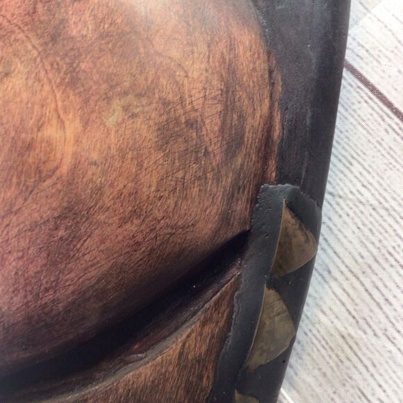 African Hand Crafted Tribal Face Mask Decor 18” Long - Picture 7 of 16